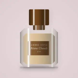 Parfum Résine Chaude énergique – Ambre Sépia, flacon 30 ml