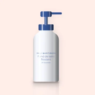 Fond de teint floutant à l'allantoïne – Joli Quotidien, flacon-pompe 35 ml, teinte 27 Expresso