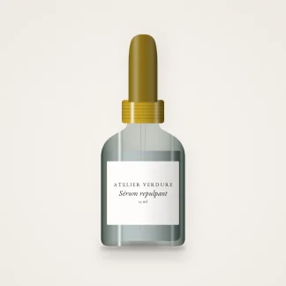 Sérum repulpant à l'extrait de réglisse – Atelier Verdure, flacon compte-gouttes 15 ml