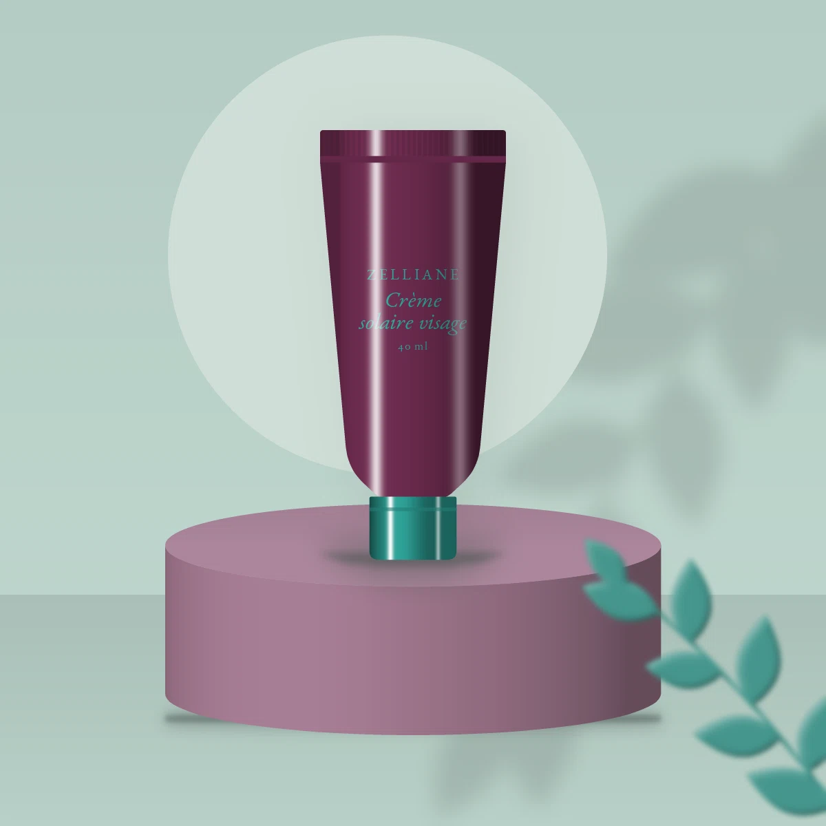 Crème solaire visage désaltérante à la vitamine E SPF 50 – Zelliane, photo d'ambiance