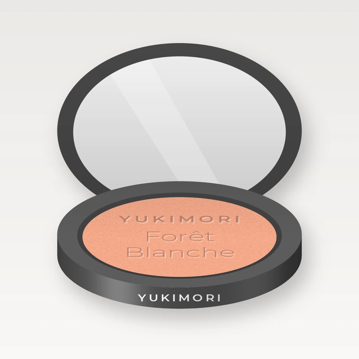 Blush sans effet plâtre Forêt Blanche – Yukimori, boîtier 4 g, teinte 03 Pêche