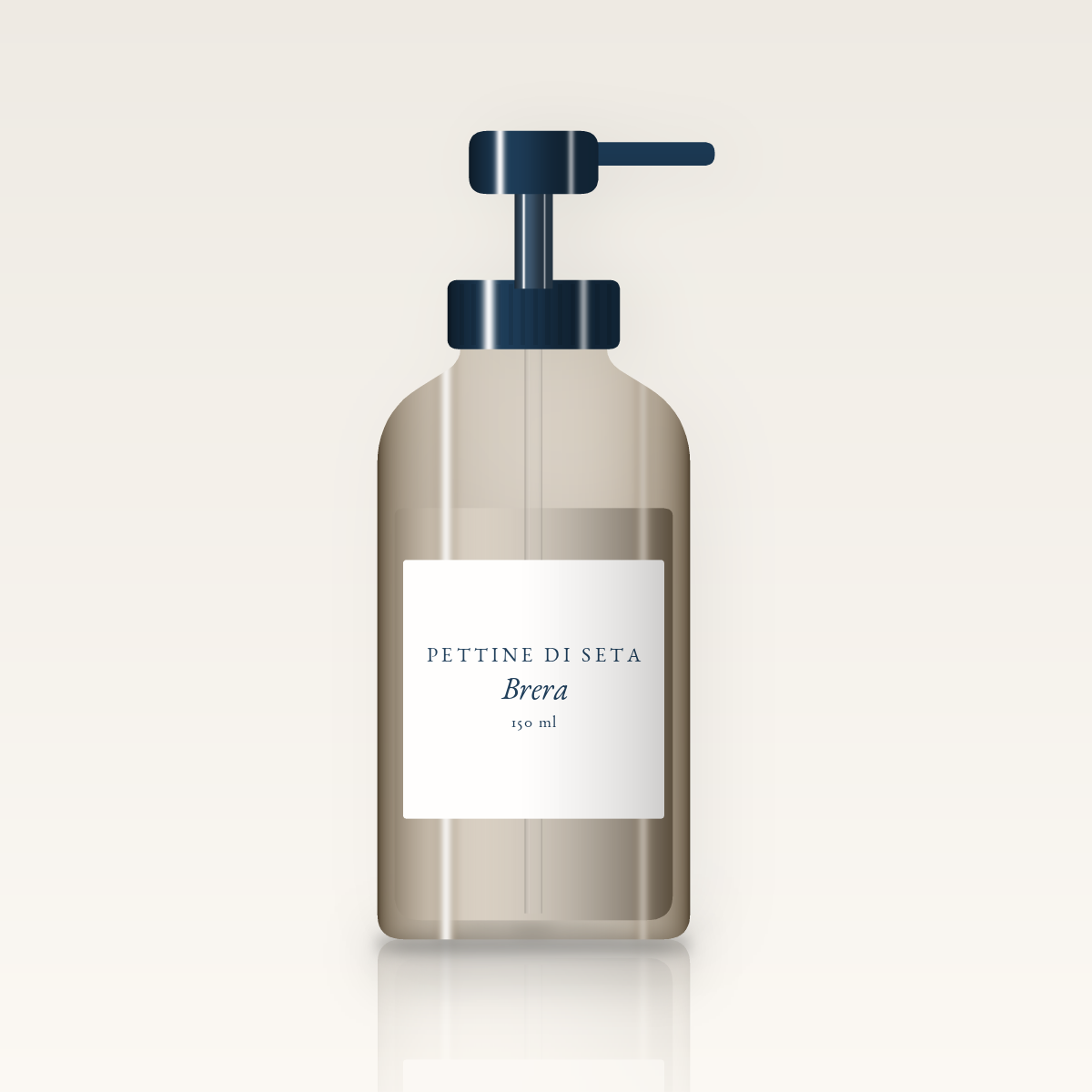 Soin sans rinçage Brera au squalane végétal – Pettine di Seta, flacon-pompe 150 ml