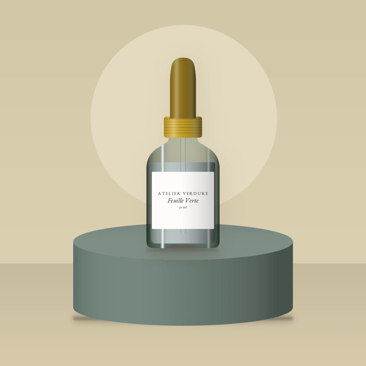 Sérum lissant Feuille Verte – Atelier Verdure, photo d'ambiance