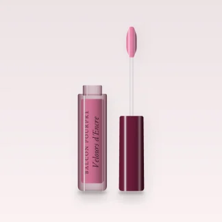 Gloss Velours d'Encre à l'huile de coco – Balcon Pourpre, flacon applicateur 8 ml, teinte 04 Rose bonbon