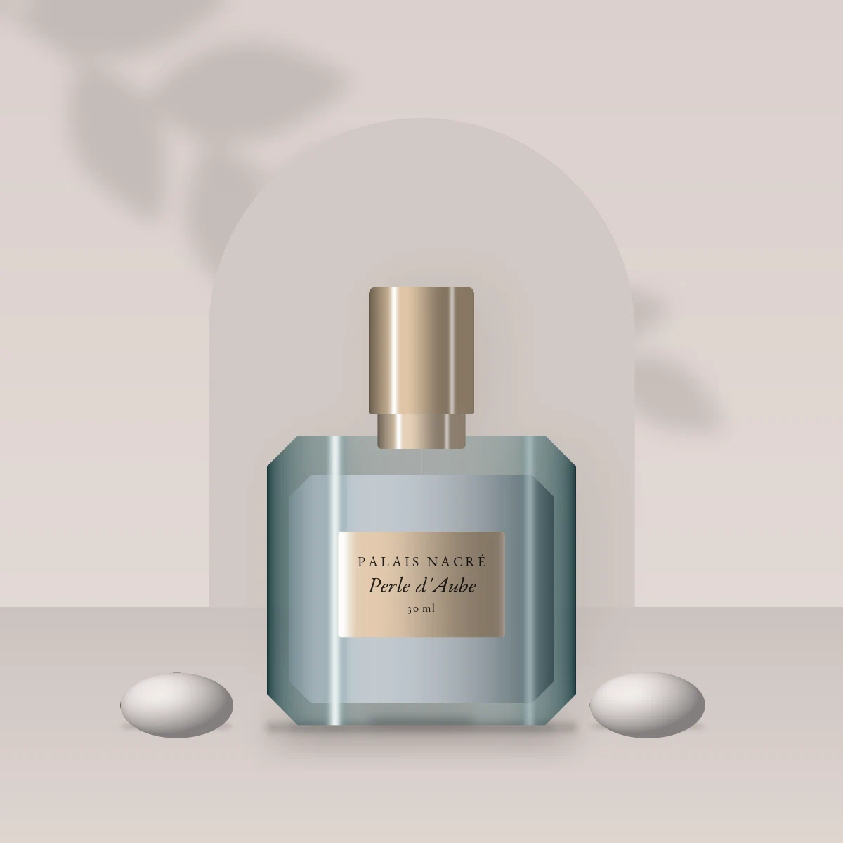 Parfum Perle d'Aube charnel au cacao – Palais Nacré, photo d'ambiance