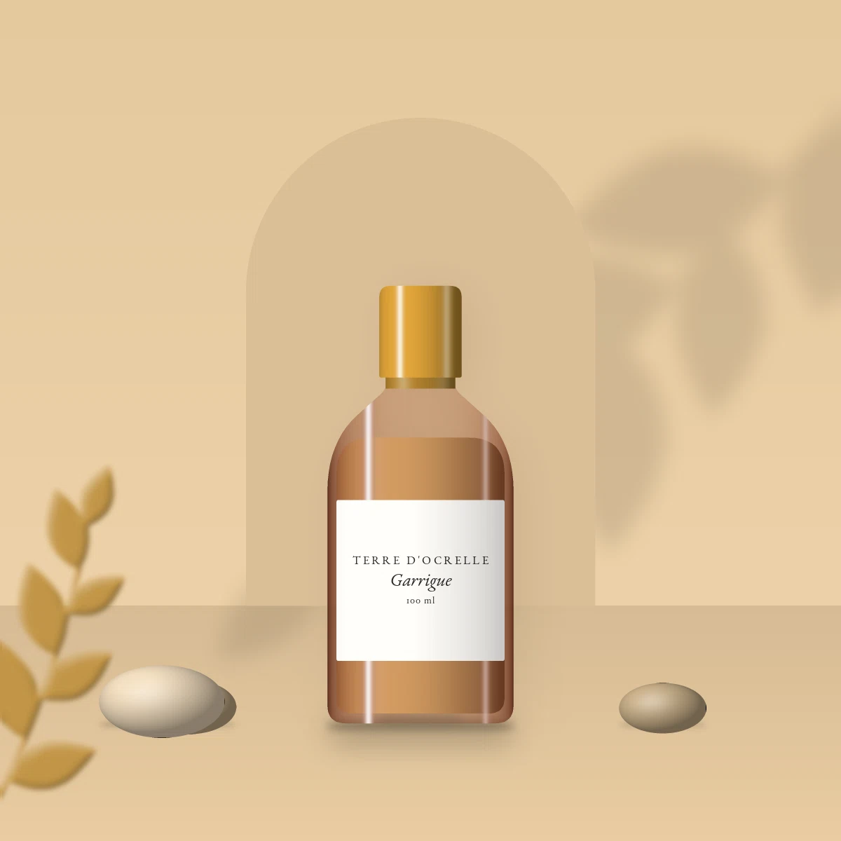 Huile corps sèche Garrigue relaxante – Terre d'Ocrelle, photo d'ambiance