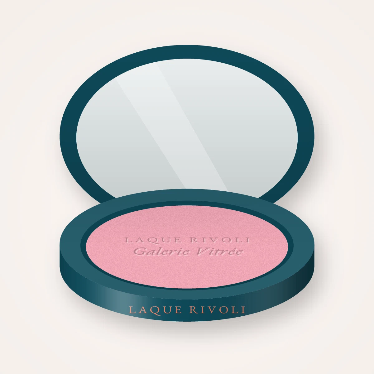 Blush estompable Galerie Vitrée – Laque Rivoli, boîtier 4 g, teinte 02 Rose tendre