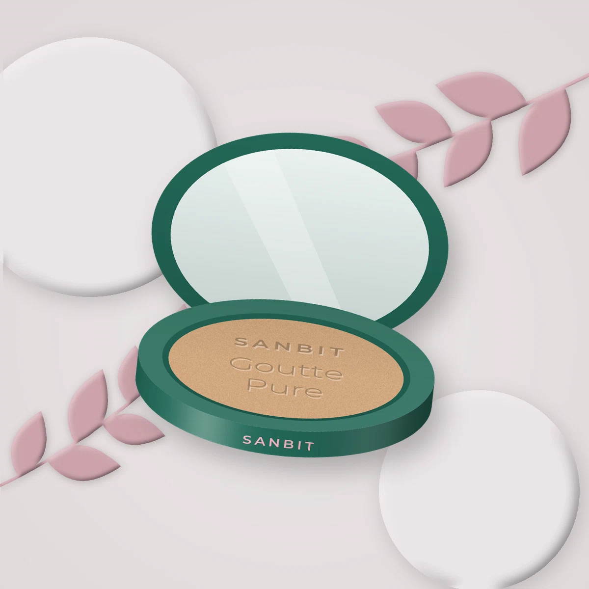Poudre tenue extrême Goutte Pure – Sanbit, photo d'ambiance