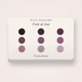 Palette yeux signature Voile de Soie – Rive Opaline, 12 × 1 g, teinte Tons prune