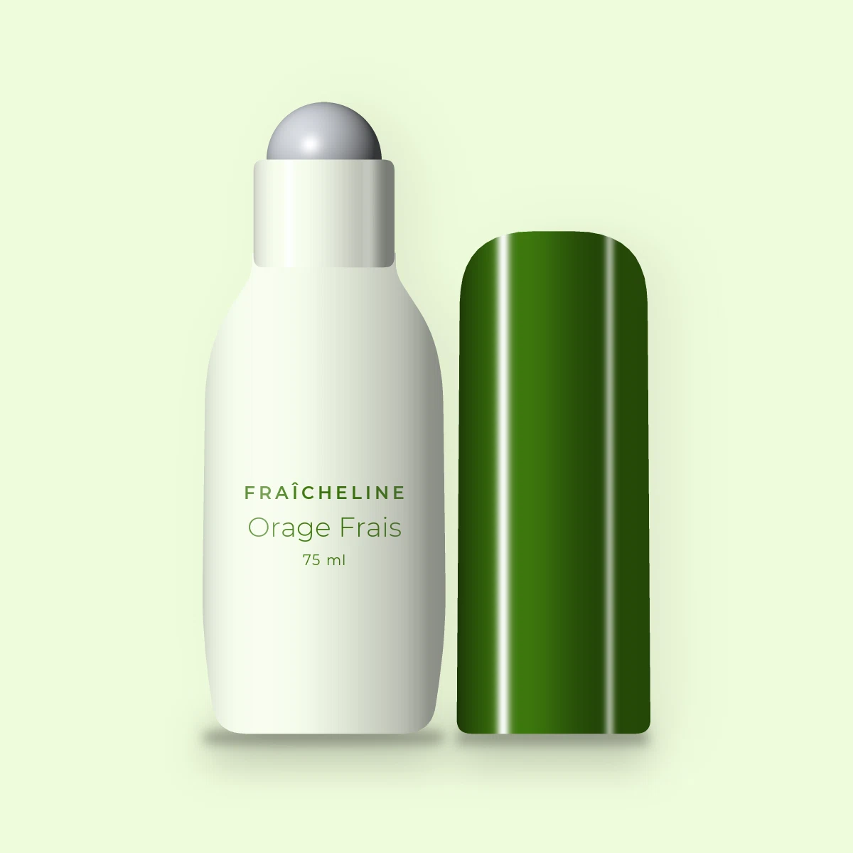 Déodorant haute efficacité Orage Frais – Fraîcheline, flacon roll-on 75 ml