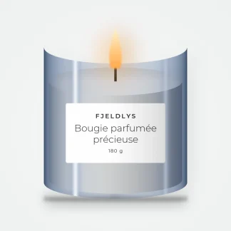 Bougie parfumée précieuse au poivre noir – Fjeldlys, pot en verre 180 g