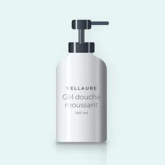 Gel douche et bain moussant à l'huile de coco – Vellaure, flacon-pompe 100 ml