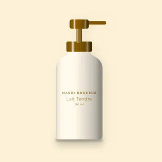 Nettoyant visage Lait Tendre à l'extrait de calendula – Mardi Douceur, flacon-pompe 150 ml