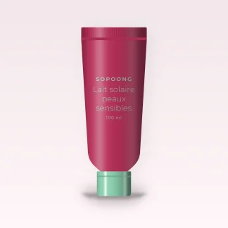 Lait solaire peaux sensibles à la carotte SPF 50 – Sopoong, tube 100 ml