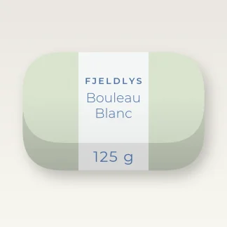 Savon Bouleau Blanc délicatement parfumé – Fjeldlys, pain 125 g