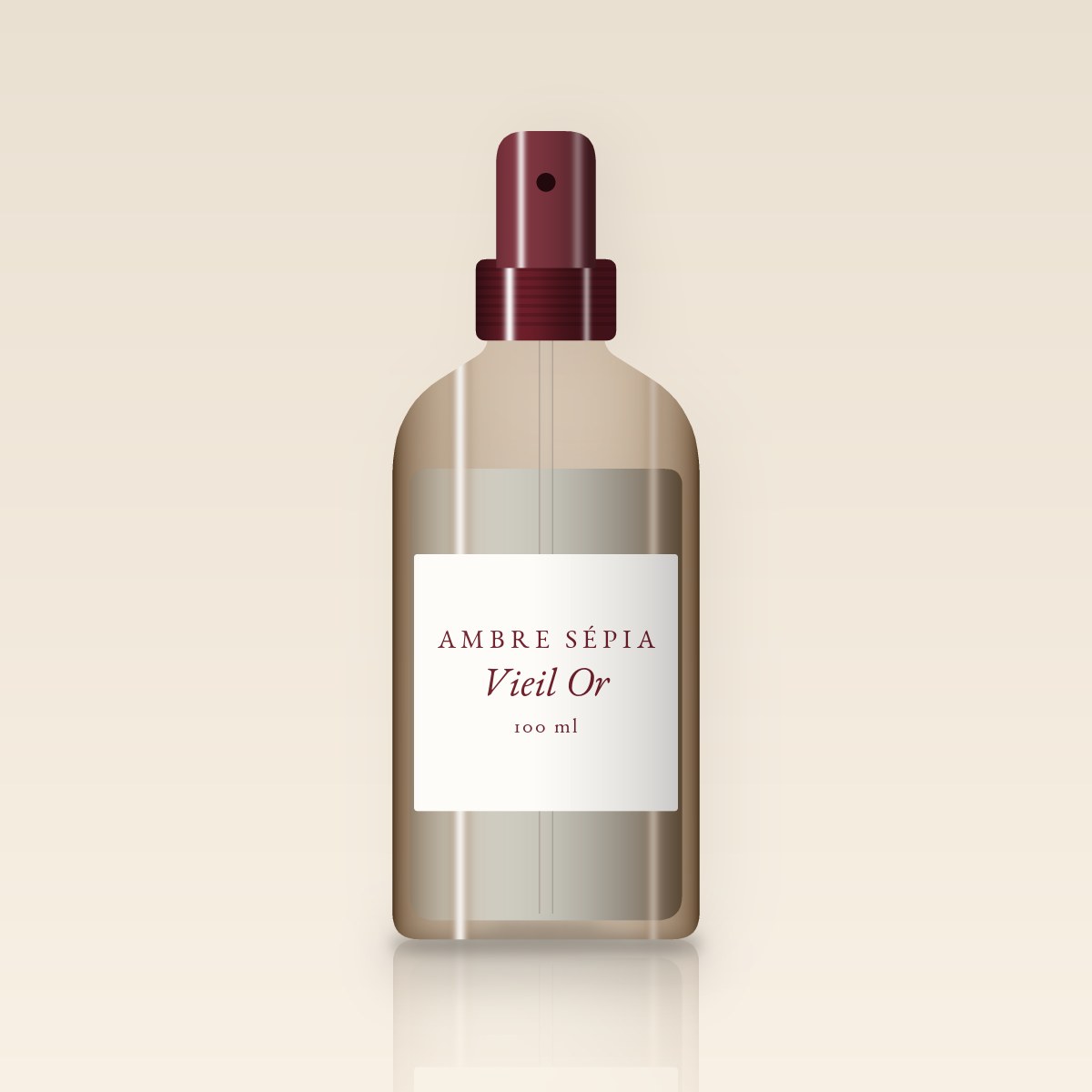 Brume parfumée Vieil Or au figuier – Ambre Sépia, flacon spray 100 ml