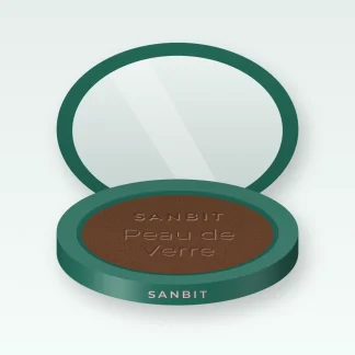 Poudre perfectrice Peau de Verre – Sanbit, boîtier 20 g, teinte 15 Cacao