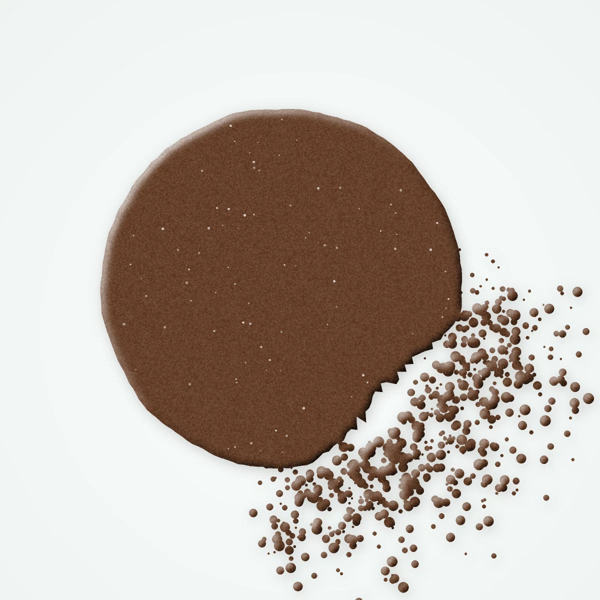 Poudre perfectrice Peau de Verre – Sanbit, aperçu de la teinte 15 Cacao
