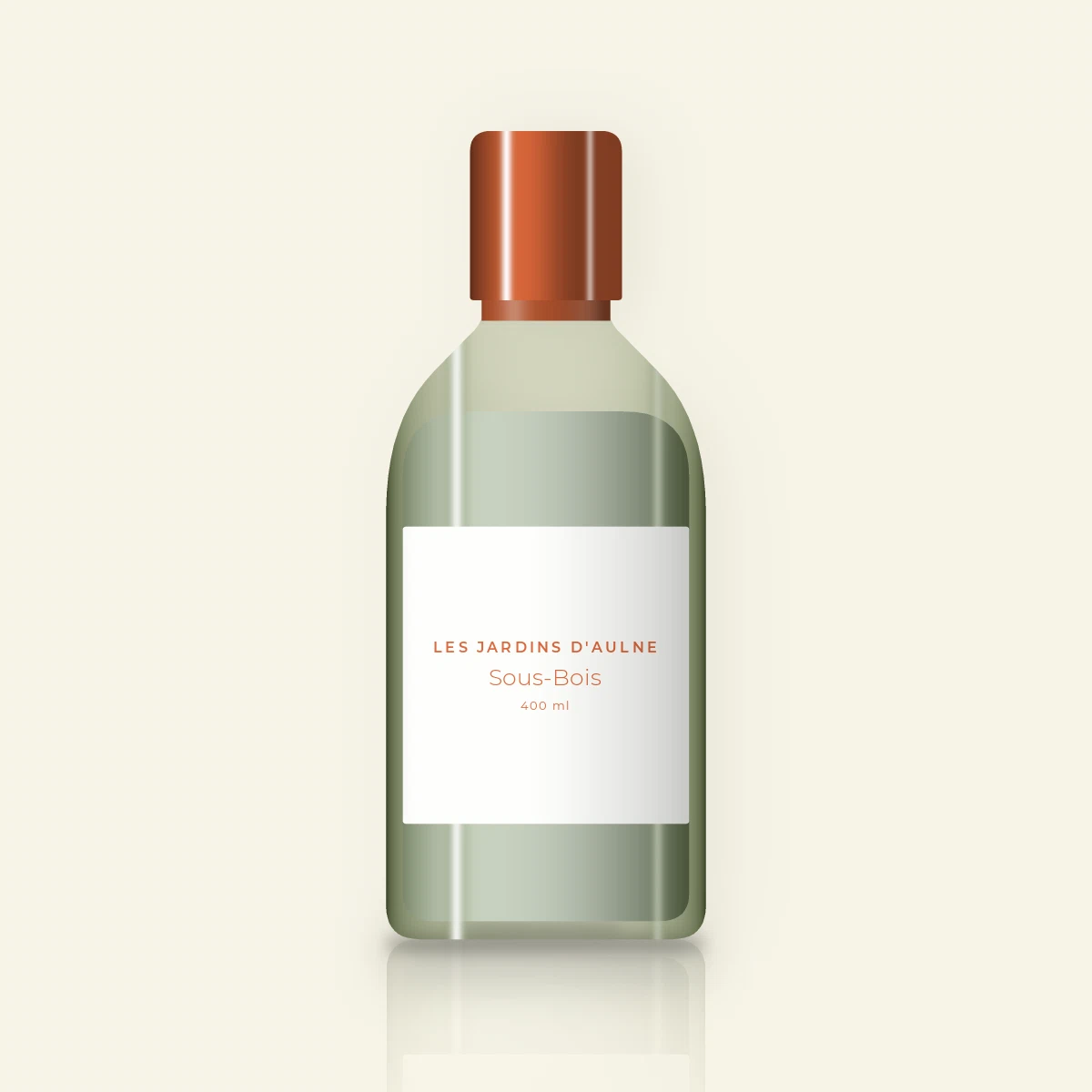 Nettoyant visage Sous-Bois à l'huile de jojoba – Les Jardins d'Aulne, flacon 400 ml