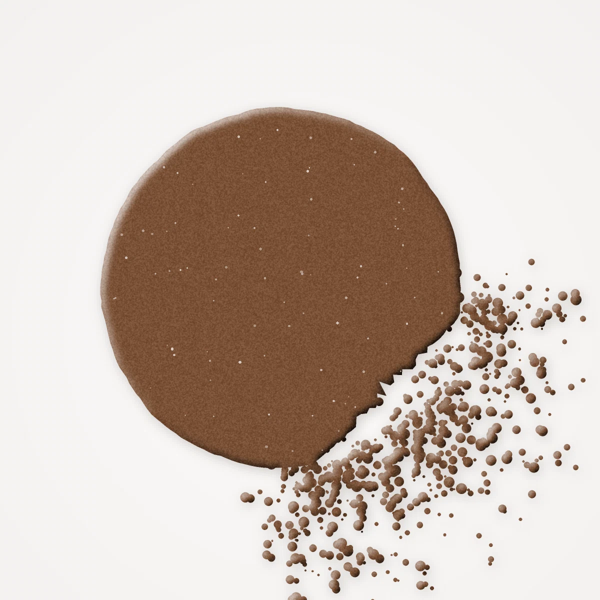 Poudre Encre Sumi à l'huile de macadamia – Yukimori, aperçu de la teinte 14 Moka