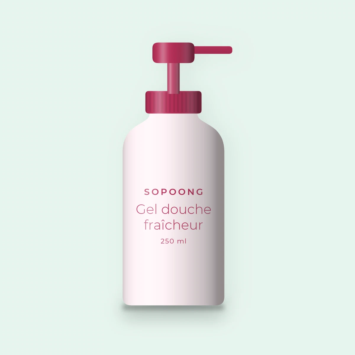 Gel douche et bain fraîcheur à la camomille – Sopoong, flacon-pompe 250 ml