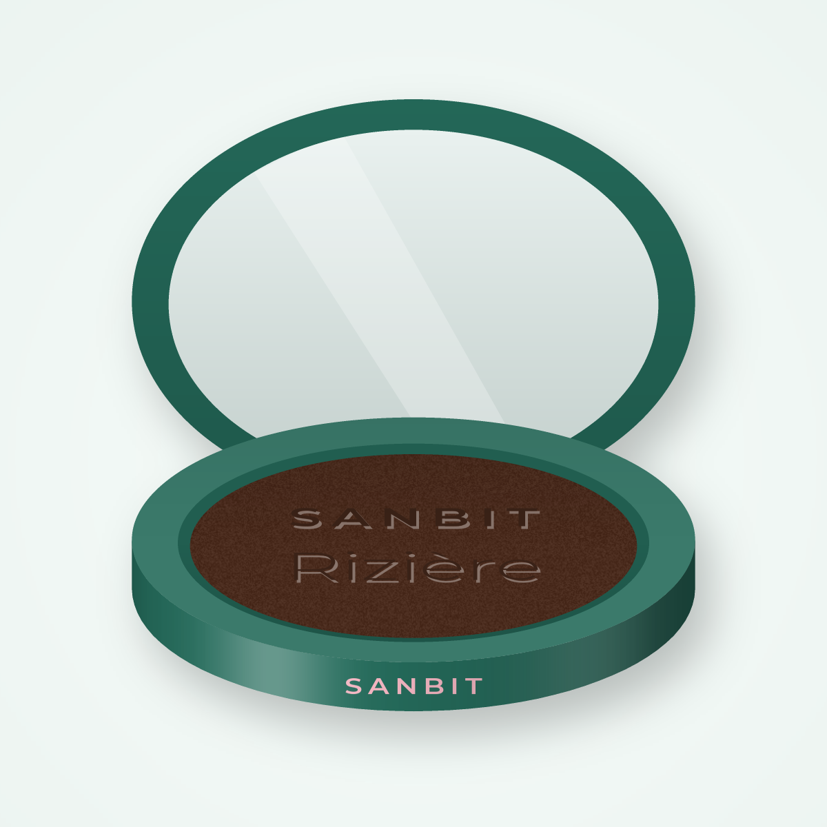 Terre de soleil Rizière au monoï – Sanbit, boîtier 15 g, teinte 13 Ébène doré