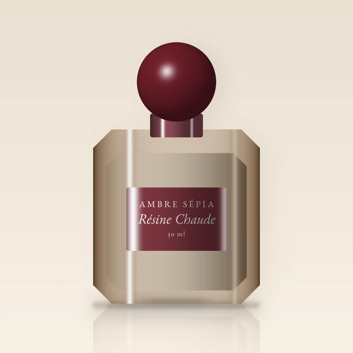 Parfum Résine Chaude sibyllin – Ambre Sépia, flacon 30 ml
