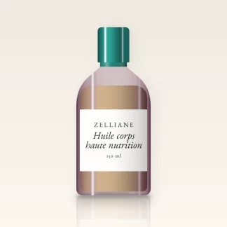 Huile corps sèche haute nutrition au calendula – Zelliane, flacon 150 ml