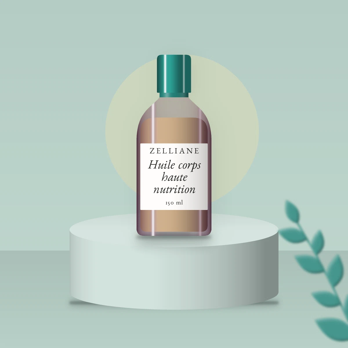Huile corps sèche haute nutrition au calendula – Zelliane, photo d'ambiance