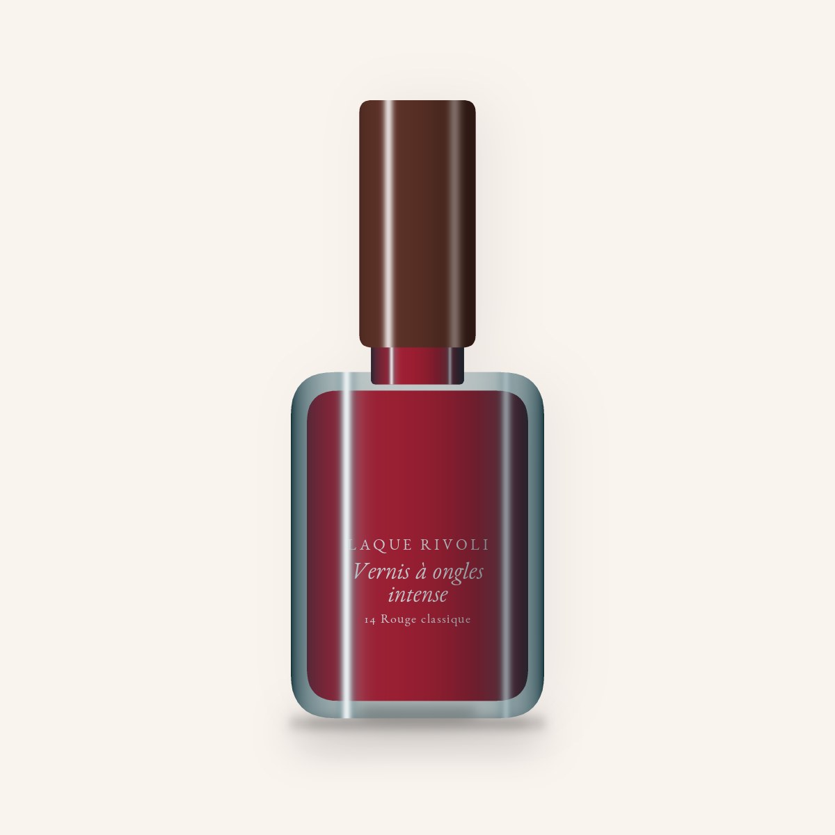 Vernis à ongles intense à la biotine – Laque Rivoli, flacon 12 ml, teinte 14 Rouge classique