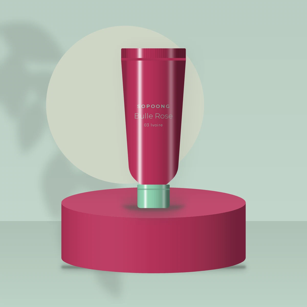 Fond de teint Bulle Rose à la niacinamide – Sopoong, photo d'ambiance