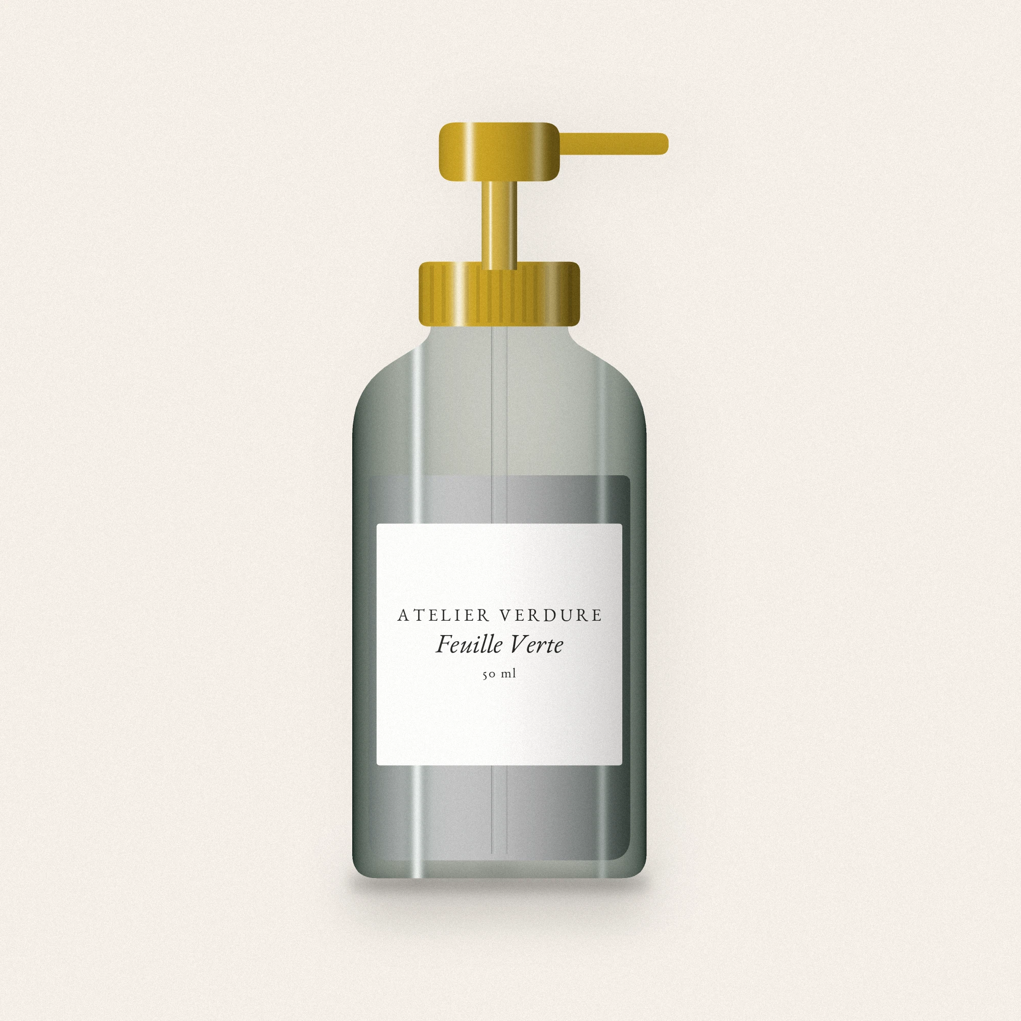 Crème hydratante veloutée Feuille Verte – Atelier Verdure, flacon-pompe 50 ml