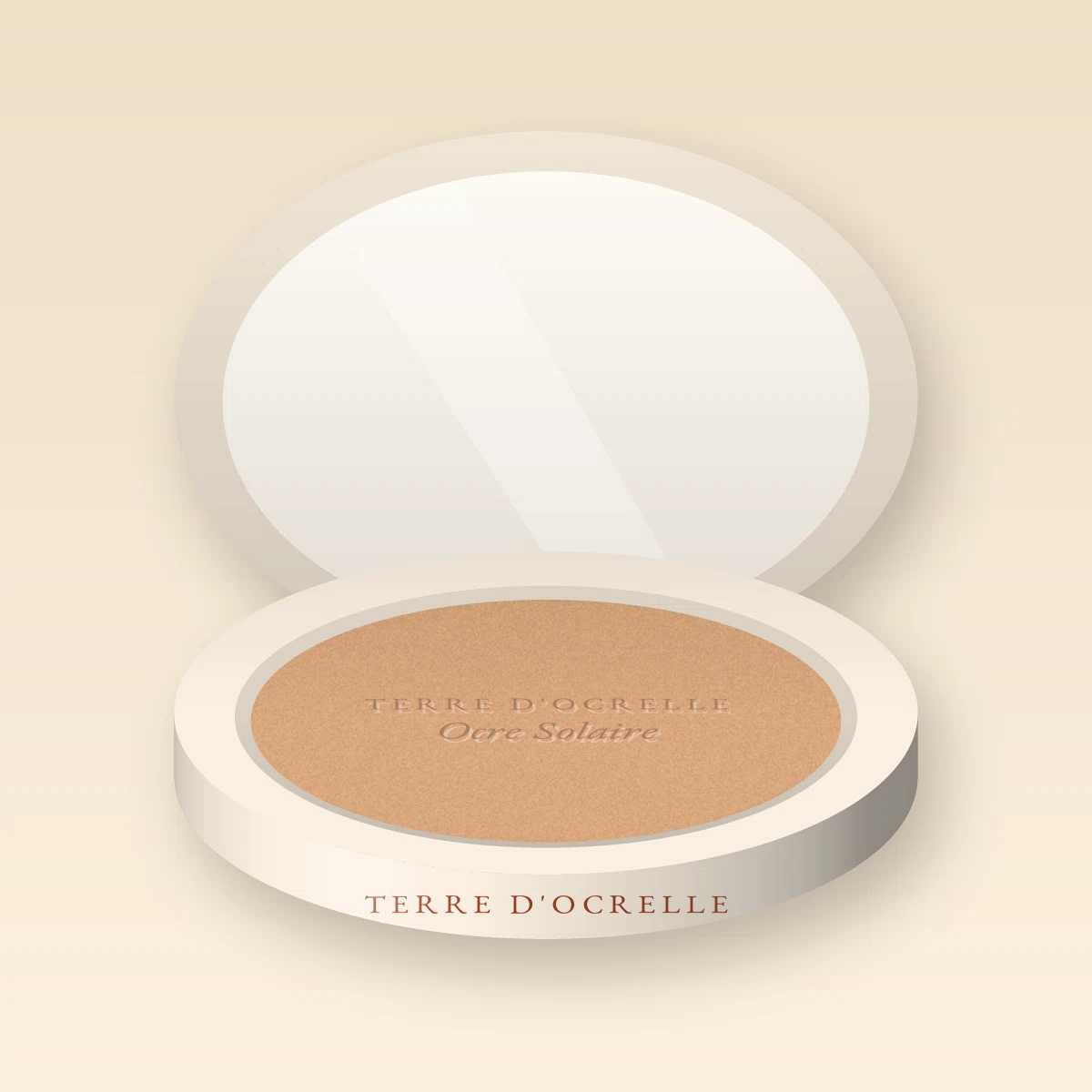 Terre de soleil Ocre Solaire au beurre de mangue – Terre d'Ocrelle, boîtier 15 g, teinte 01 Hâle léger