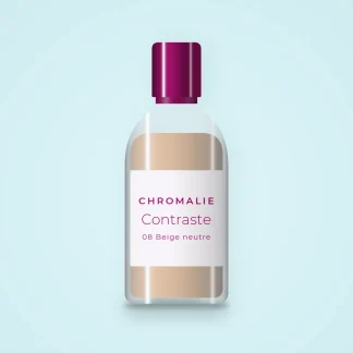Fond de teint Contraste à la réglisse – Chromalie, flacon 35 ml, teinte 08 Beige neutre
