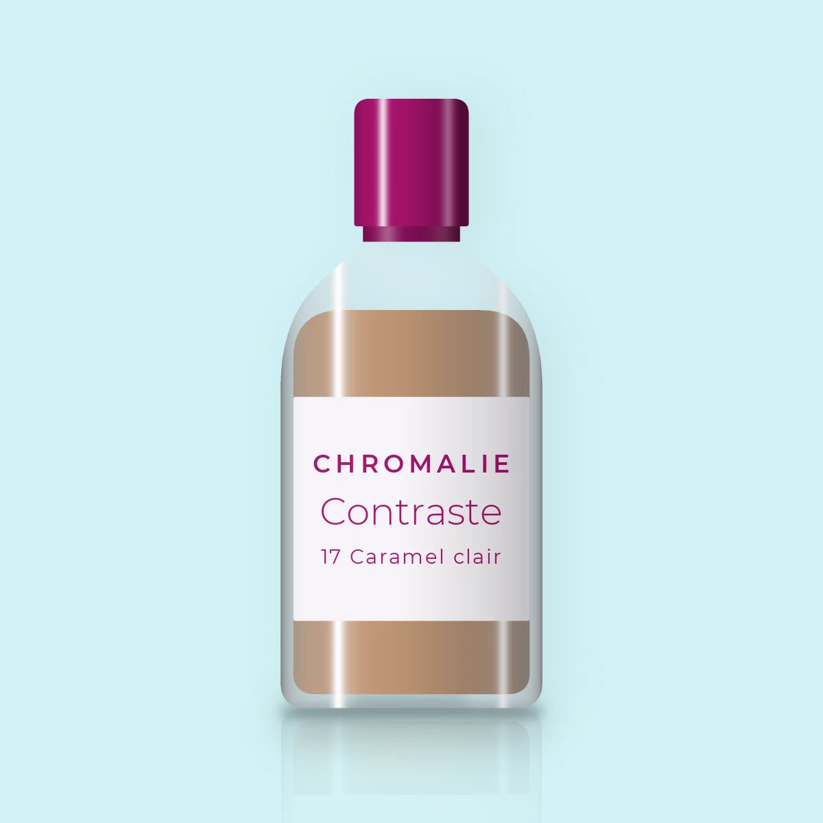 Fond de teint Contraste couvrant – Chromalie, flacon 30 ml, teinte 17 Caramel clair