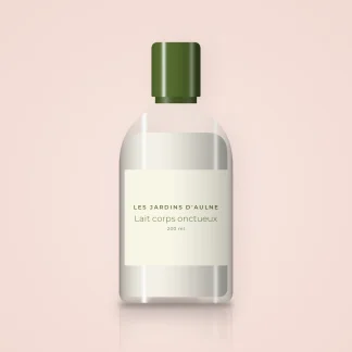 Lait corps onctueux à l'huile de jojoba – Les Jardins d'Aulne, flacon 200 ml