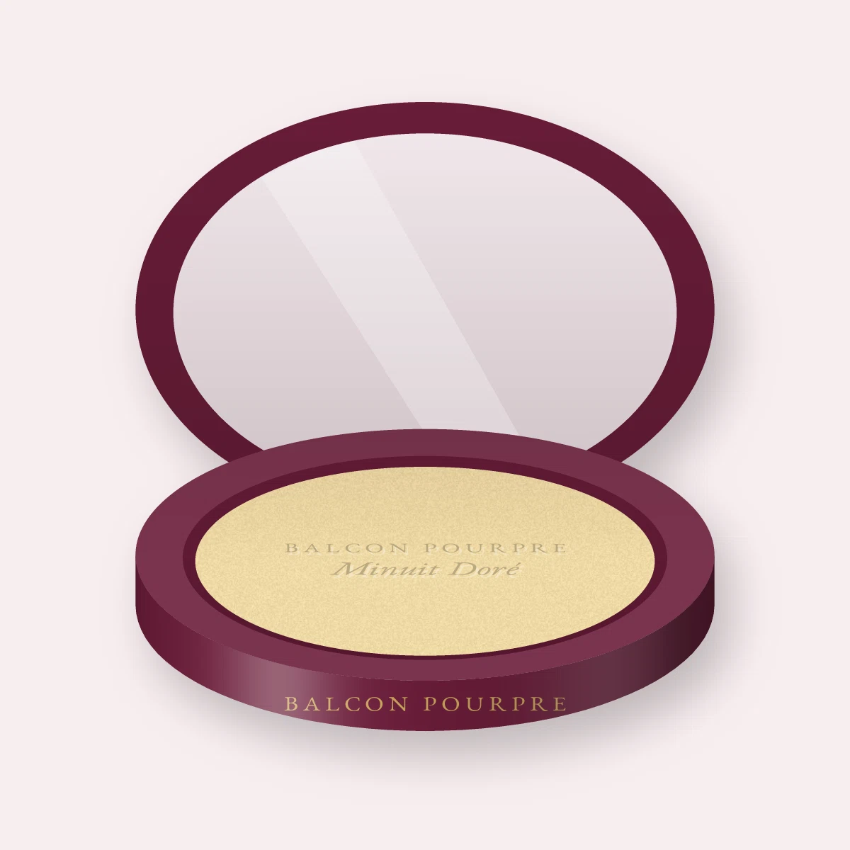 Poudre Minuit Doré fixatrice – Balcon Pourpre, boîtier 12 g, teinte 06 Banane