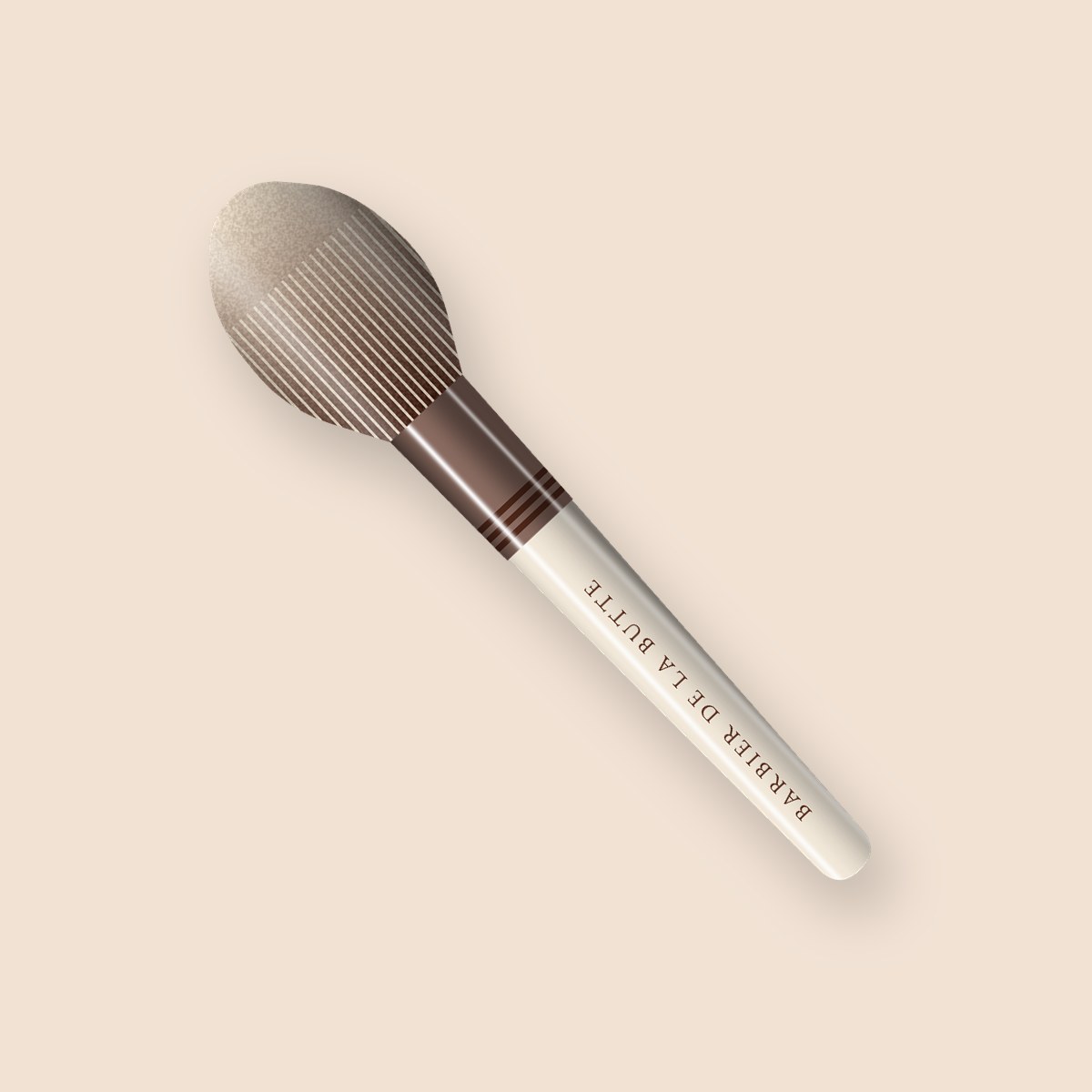 Brosse de coiffage Place du Tertre en plastique recyclé – Barbier de la Butte, vue de face