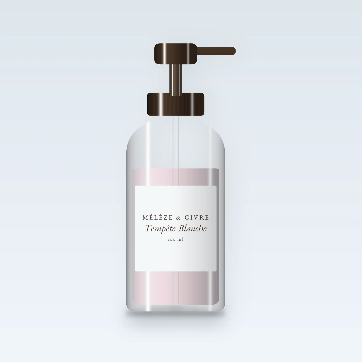 Gel douche et bain Tempête Blanche hydratant – Mélèze & Givre, flacon-pompe 100 ml