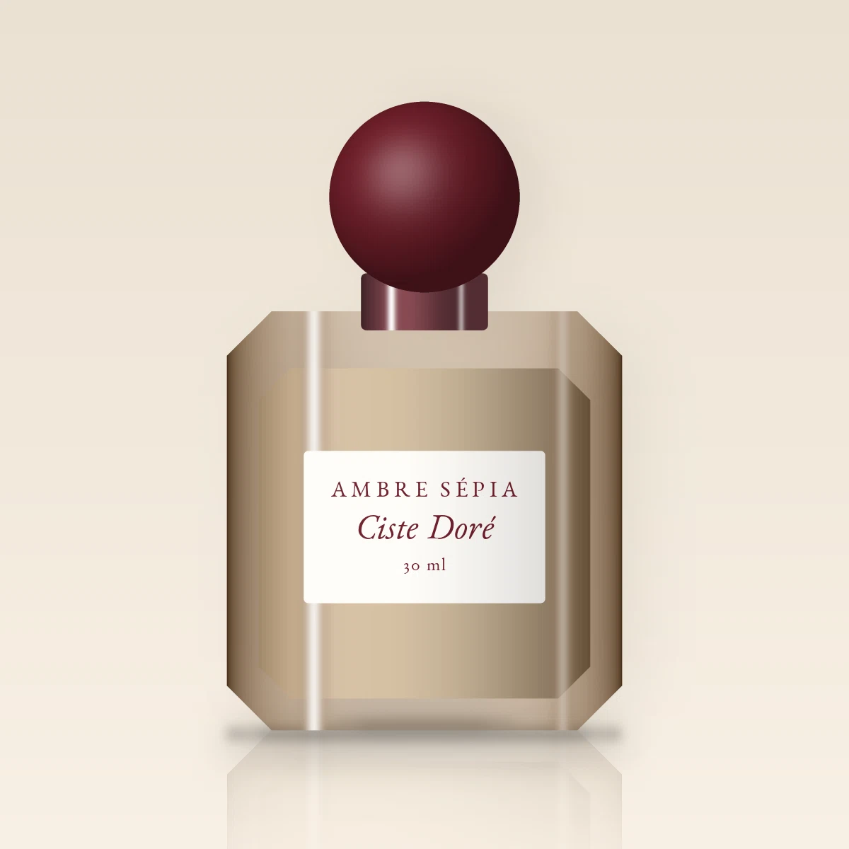 Parfum Ciste Doré suave – Ambre Sépia, flacon 30 ml