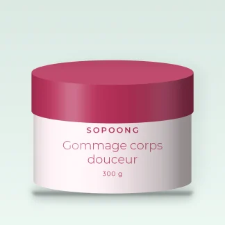 Gommage corps douceur au sucre et au sel marin – Sopoong, pot 300 g