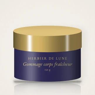 Gommage corps fraîcheur au sucre et aux noyaux d'abricot – Herbier de Lune, pot 150 g