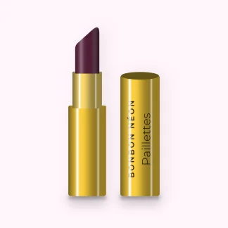 Rouge à lèvres nourrissant Paillettes – Bonbon Néon, étui 3,8 g, teinte 22 Aubergine
