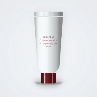 Crème solaire visage velours à l'aloe vera SPF 50 – Edelfels, tube 50 ml