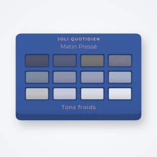 Palette yeux longue tenue Matin Pressé – Joli Quotidien, 9 × 1 g, teinte Tons froids