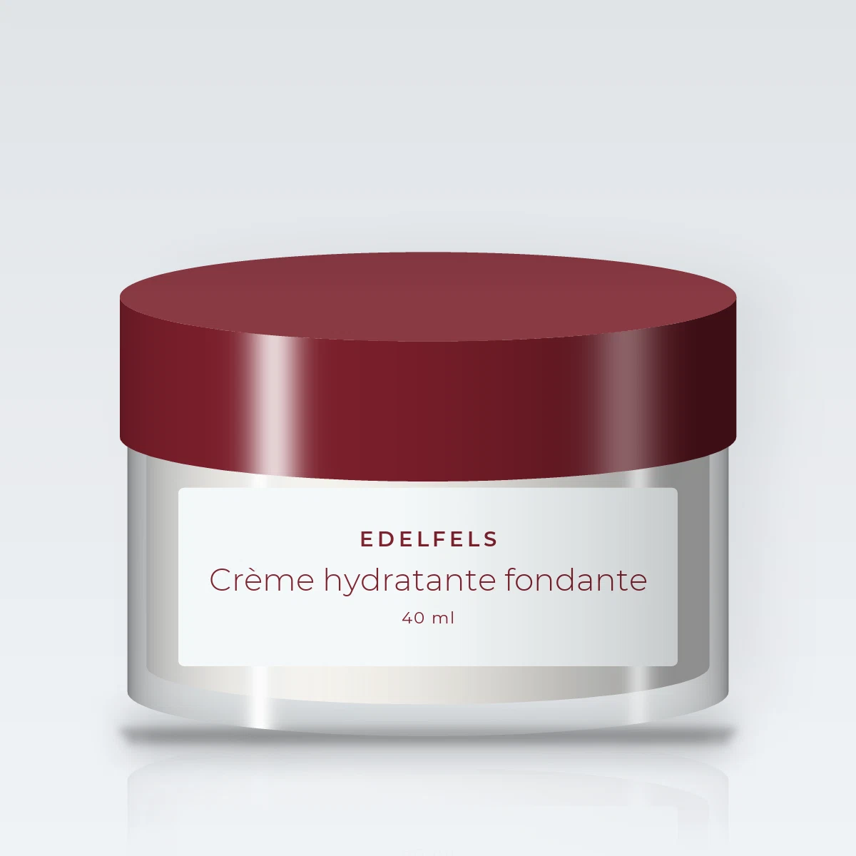 Crème hydratante fondante au panthénol – Edelfels, pot 40 ml