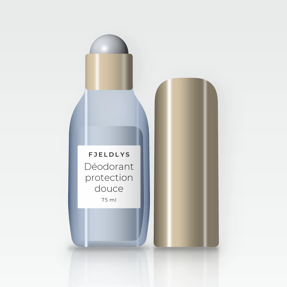 Déodorant protection douce au pamplemousse pour homme – Fjeldlys, flacon roll-on 75 ml