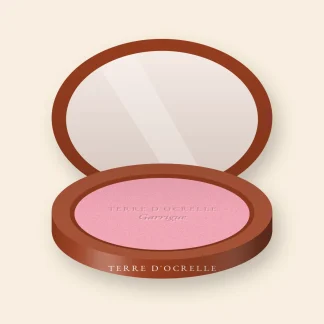 Blush Garrigue à la poudre de perle – Terre d'Ocrelle, boîtier 6 g, teinte 02 Rose tendre