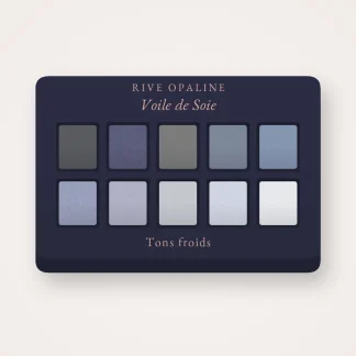 Palette yeux multi-usage Voile de Soie – Rive Opaline, 4 × 1,2 g, teinte Tons froids