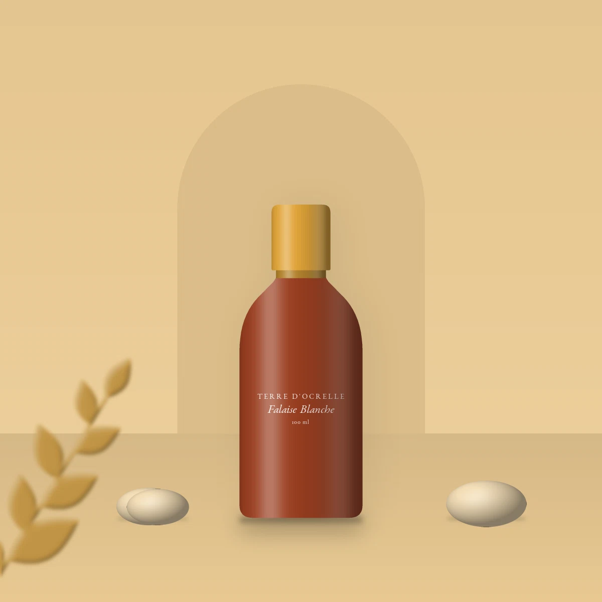 Gel douche et bain Falaise Blanche vivifiant – Terre d'Ocrelle, photo d'ambiance